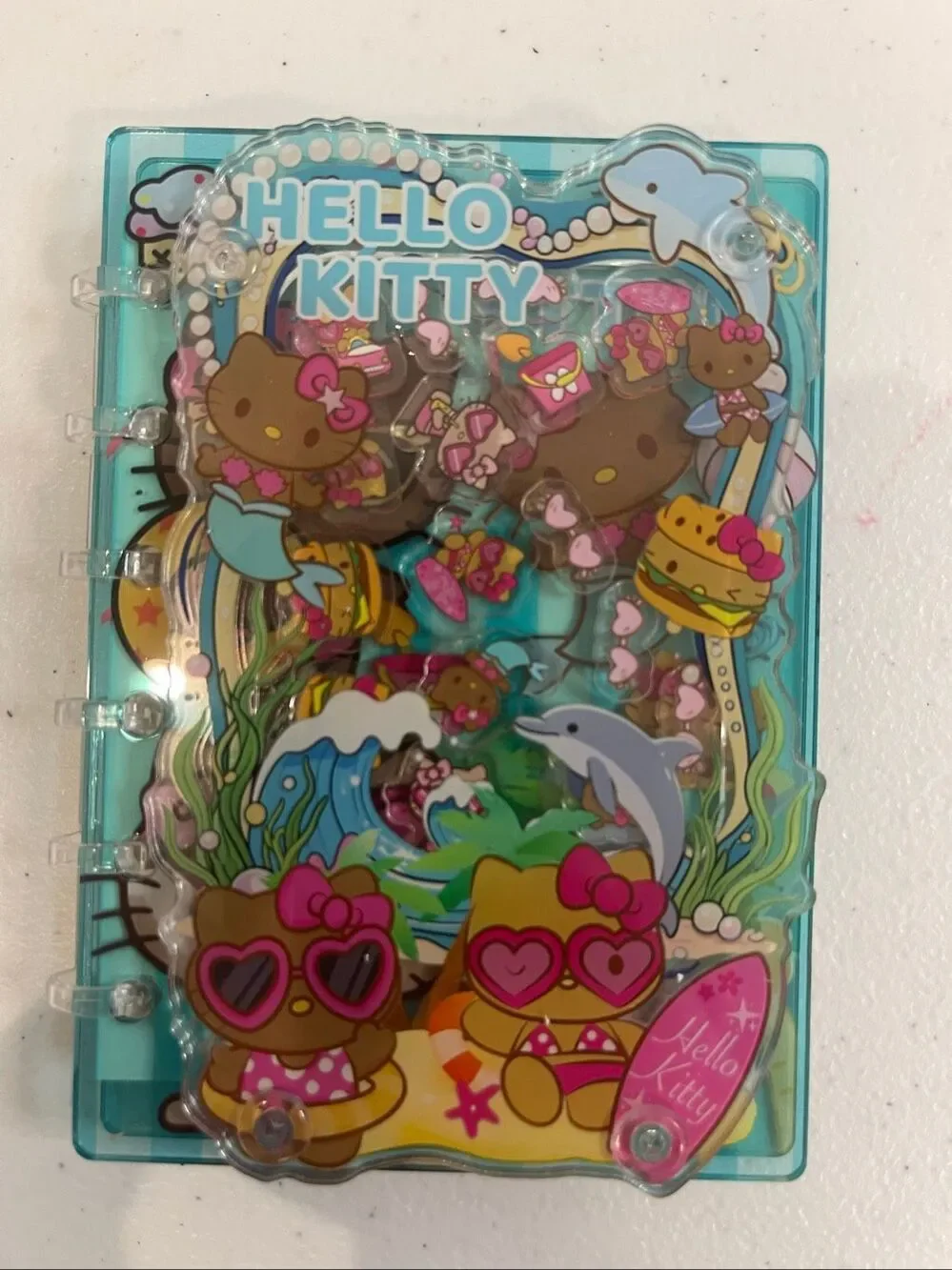 Hello Kitty Acrylic Shaker Notebook and pen